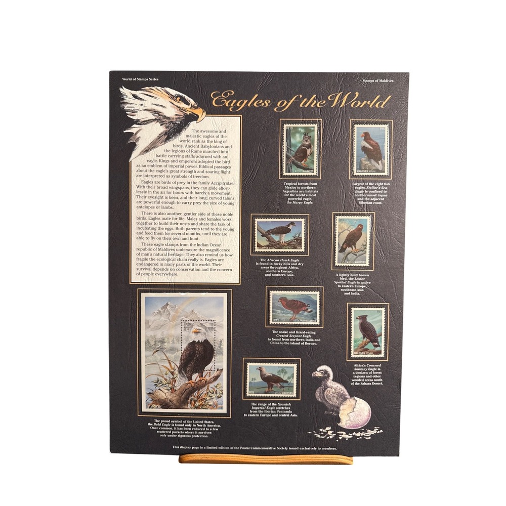 Eagles of the World Maldives Stamps World of Stamps Series Postal Commemorative